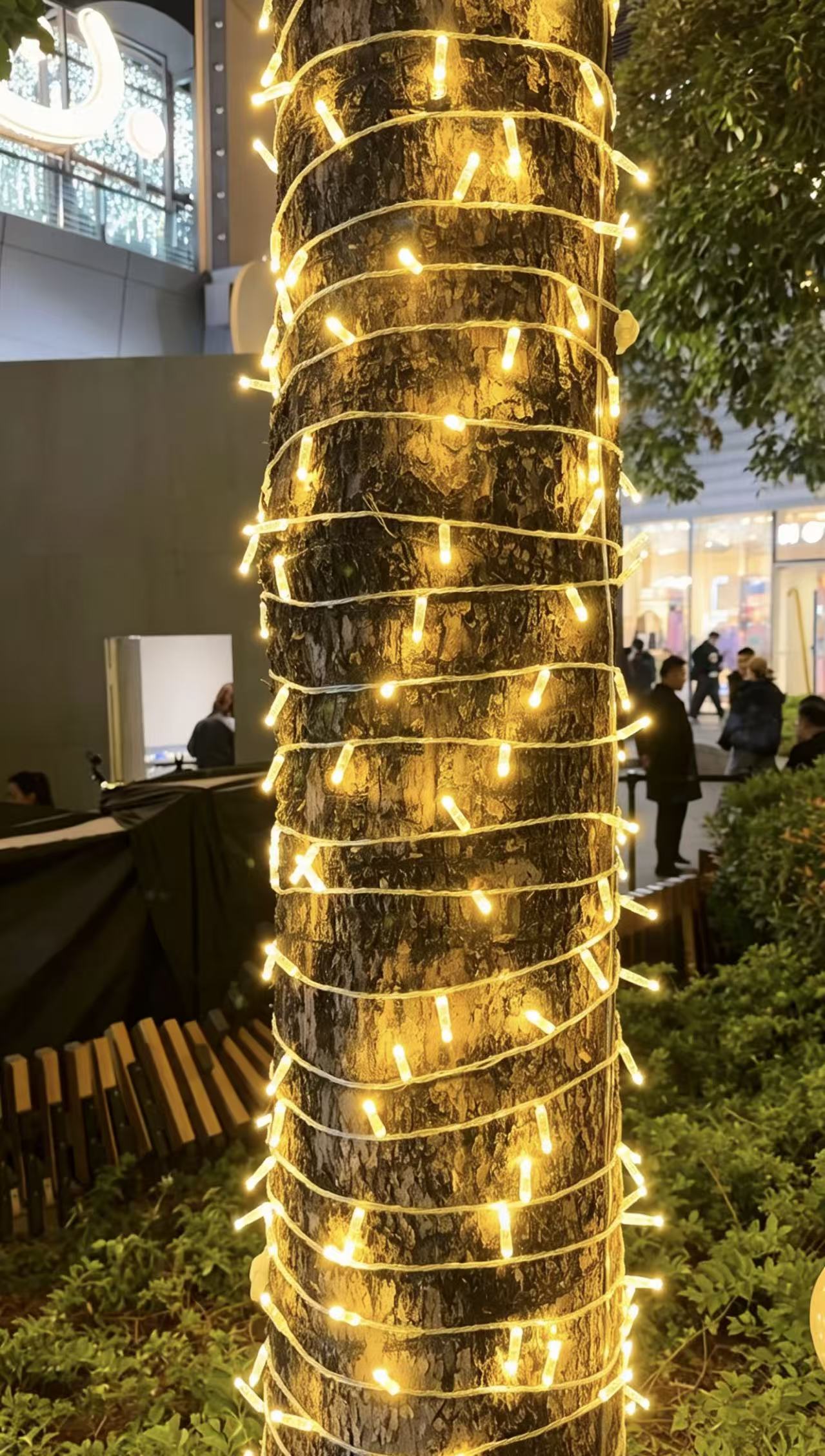 10M Waterproof Rubber-Coated LED String Lights | Standard Brightness, Multi-Color Options for Patio festival Decor