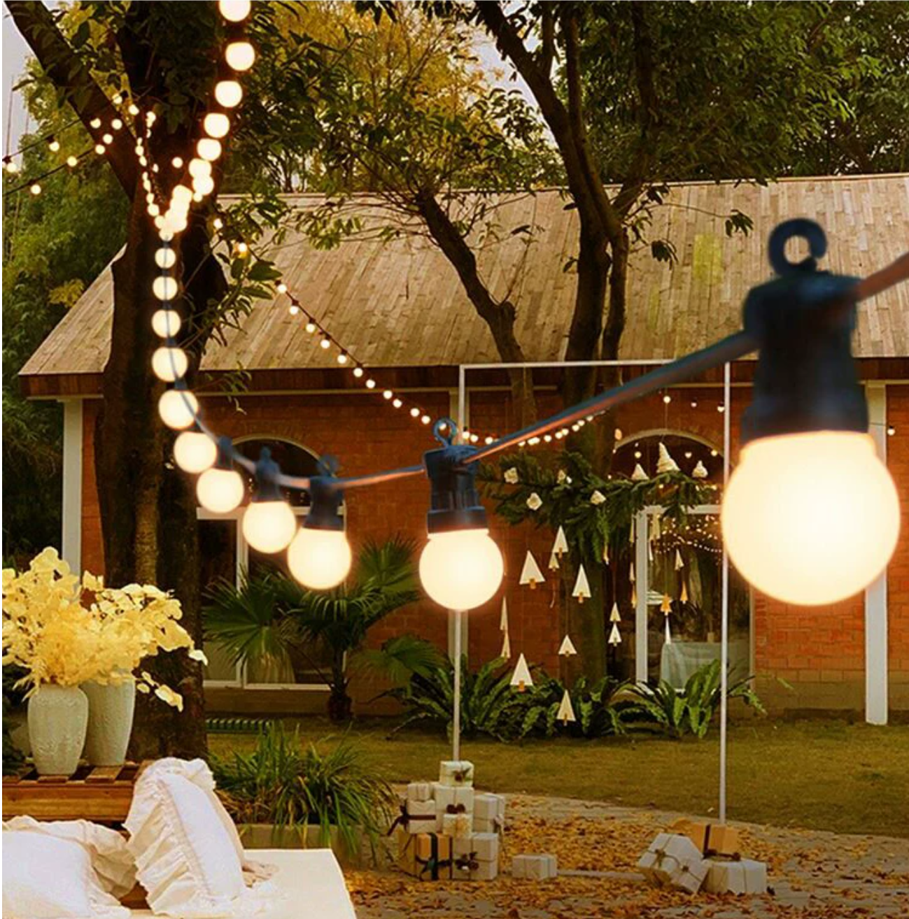 Outdoor Waterproof G50 LED String Lights for Patio &amp; Events